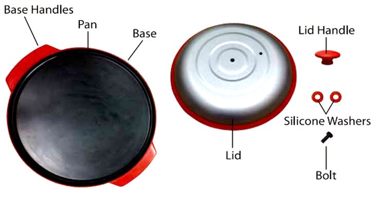 Parts of Reheatza Best Microwave Crisper